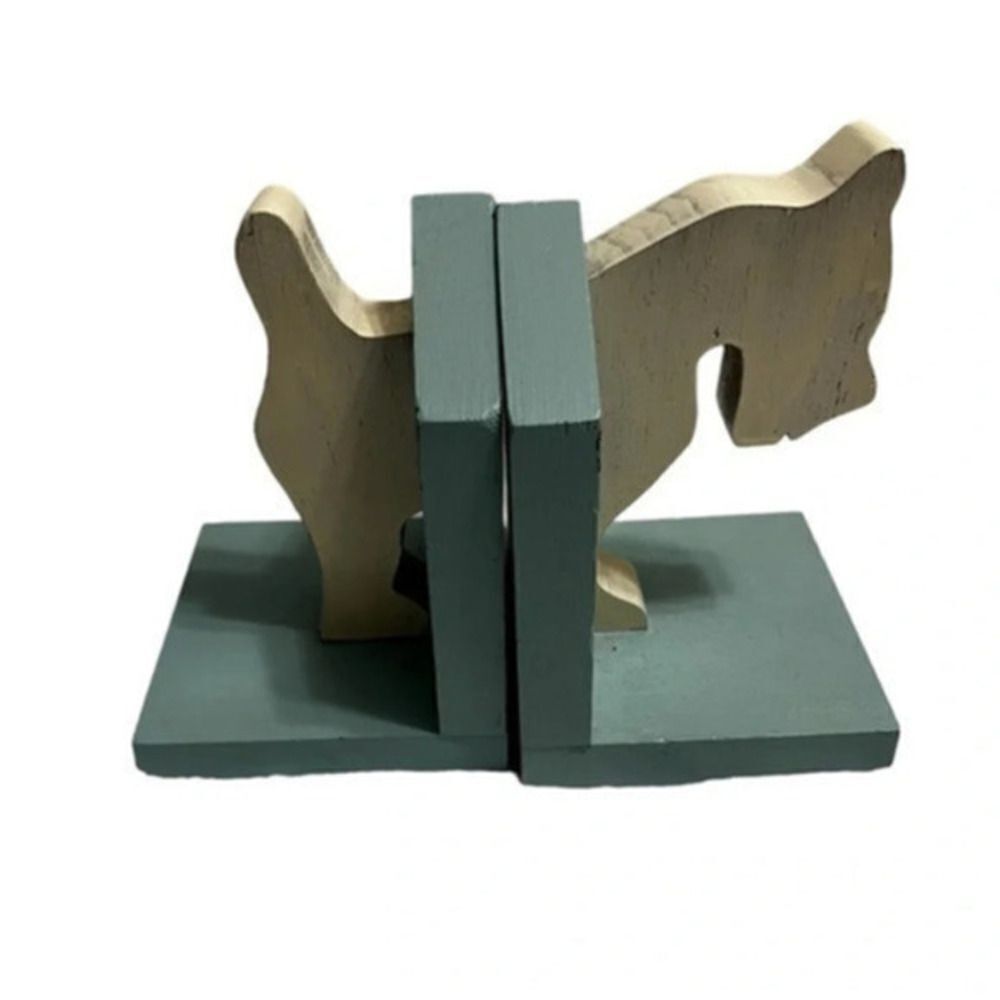 Vintage Wood
Scottie schnauzer blue and white hand painted book ends